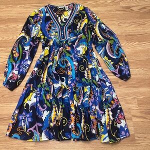 Vibrant Multicolor Midi Dress